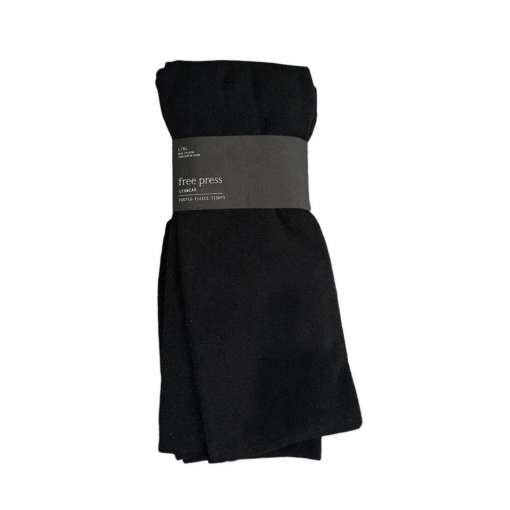 free press black footed fleece tights Size L/XL